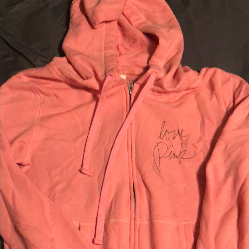 Coral zip hoodie from PINK